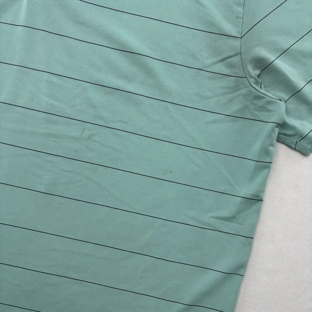 Under Armour Polo Shirt Mens 2XL The Playoff Polo Teal Striped Loose fit Golf